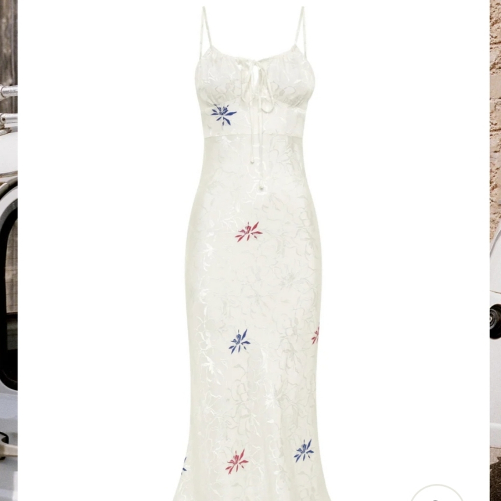 Rosa White Midi Dress
